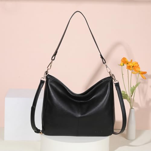 Image of GOIACII Hobo Bags for Women, Soft Leather Shoulder Crossbody Purse, Ladies Large Casual Tote Handbag Multi Pocket
