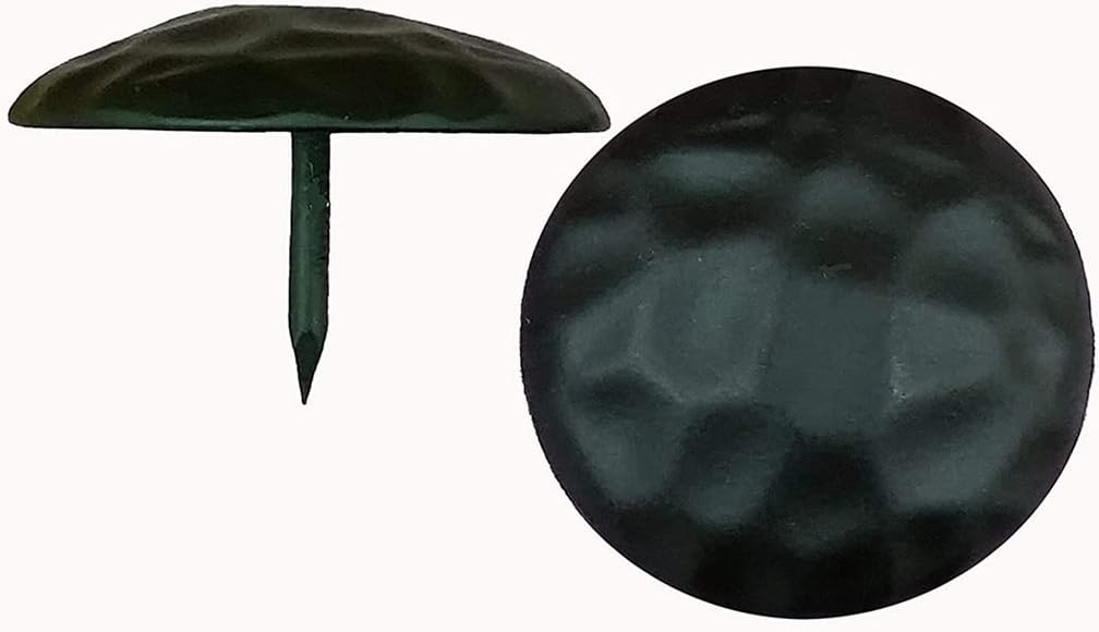 1 1/4" Round Hammered Clavos, Premium Type, Black Powder Coated (25)