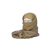 Material: algodón, ployester wlgreatsp Hombres Al aire libre a prueba de viento Pañuelos transpirables Deportes wargame Red táctica de malla Bufandas