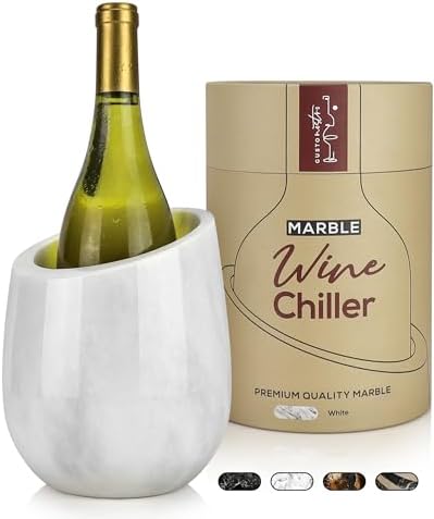 Gusto Nostro Marble Wine Chiller Bucket - 750ml Wine Bottle Coole...