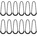 Nylon Zipper Pulls U Shape, 12 Pcs Heavy Duty U-Shape Zipper Tags, North Face Backpack Zippers Pull Replacement, U Shapes Black Cord Extension Replacement for Backpack Luggage Purse