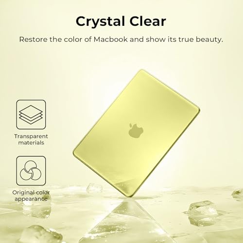 Image of EooCoo Case Compatible with MacBook Neo 13 inch 2026 Model A3404 with A18 Pro chip, Lightweight Hard Shell Scratch Resistant Protective Cover, Crystal Citrus