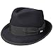 Produktbild Lipodo Classic Wool Trilby Filzhut Damen/Herren - Wollhut Made in Italy - Hut aus Wollfilz - Trilbyhut Sommer/Winter - Fedora dunkelblau M (56-57 cm)