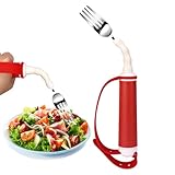 Adaptive Utensils for Disability Gadgets Swivel Fork Disability aids for Daily Living, 360° Rotatable Utensils for Tremors, Non-Slip Handles for Arthritis Elderly use (Left Right Hand)