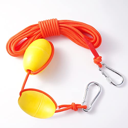 Mcktbry 32Ft Marine Rope Tow Line, Buoy Ball Float Leash & Stainless Steel Hook For Fishing Drift Anchors System Drift Anchor Rope-Kayaking Drift Anchor Kayak Throw Line With Eva Buoy Steel Clip #TOP2