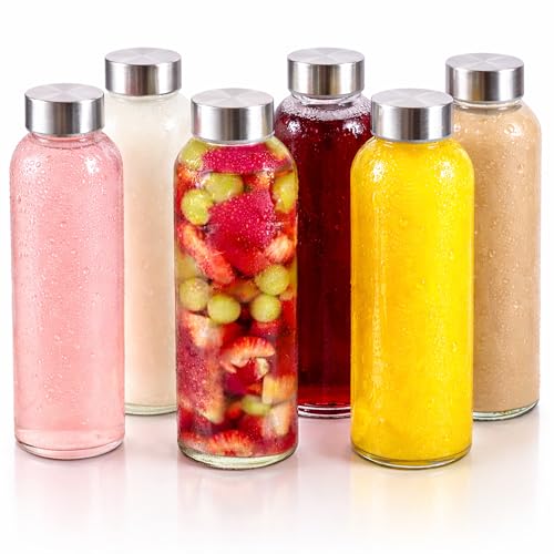 Brieftons 18 Oz Borosilicate Glass Bottles 6 Pack
