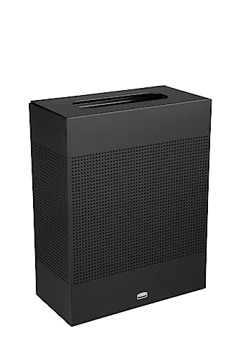 Image of Rubbermaid Commercial Products Silhouette Large Rectangle Trash Can, 22.5 Gal, Black, Indoor for Offices /Hotel Lobbies /Front Desk