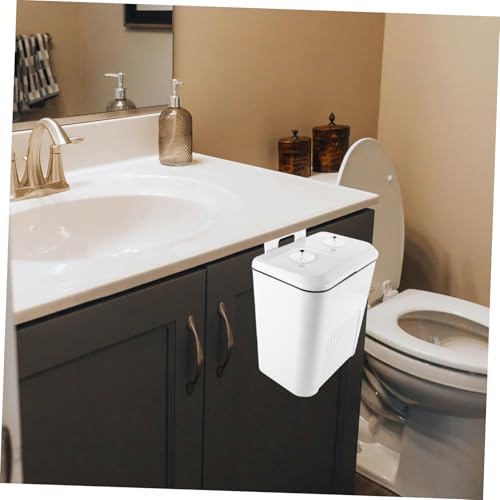 Caneca de basura rectangular de pared 9L blanca miniatura 6