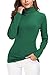 Produktbild EXCHIC Damen Basic Langarm Slim Fit Rollkragen Sweatshirt (M, Dunkelgrün)
