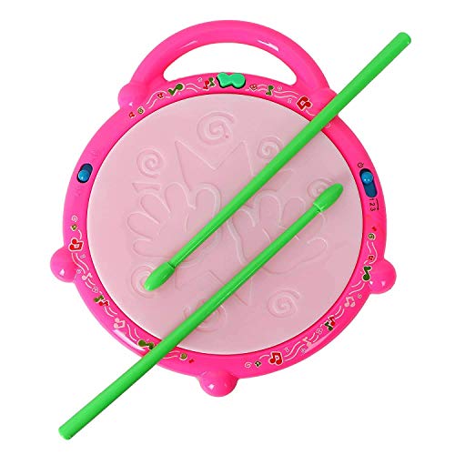 Image of LED Flashing Light and Music Toys for Kids 1+ to 5+ Year | Babies Real Actions Best Birthday Christmas Gift Indoor Fun Activities (Flash Drum)