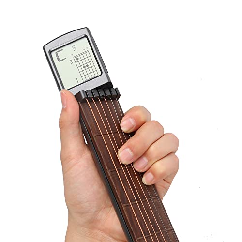 Digital Guitar Chord Trainer with Rotating Chart Screen