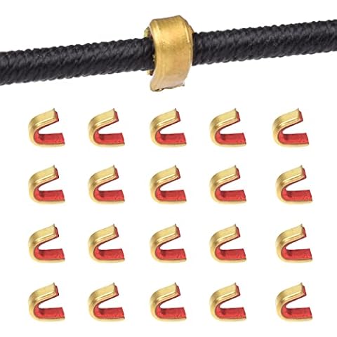 ELONG OUTDOOR 20 Stück Nock Points Bogenschießen String Nocking Points Schleife String Schnalle Clip Cover
