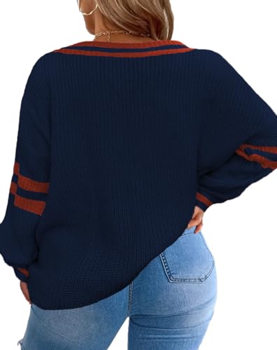 Plus-Size Sweaters for Women Long Sleeve Knit Pullover Sweaters 1XL-5XL2