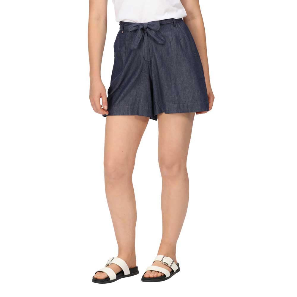 Regatta Womens/Ladies Sabela Paper Bag Shorts (12 UK) (Blue Opal)