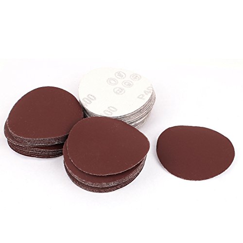 Uxcell a16031000ux0895 3 Inch Dia 400 Grit Abrasive Sanding Paper Disc Flocking Sandpaper 50pcs (Pack of 50)