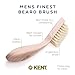 Kent BRD2 Boar Bristle Beard Brush for Men - Specially Cut Natural White Boar Bristle for Flawless Shaping and Grooming, Ergonomic Pistol-Like Grip Wood Handle, Dry or Wet Beard, Distributes Oils