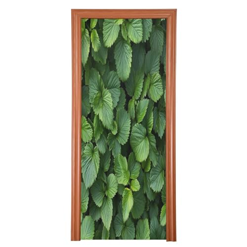 FLildon Strawberry Leaves Door Cover Decoration, Party Accessory Porch Decor for Festive Ornament Room Door Covers 36 x 98 Inch