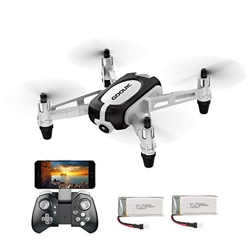 GoolRC T700 Mini Drone RC WiFi FPV 3D Flips Cámara 720P HD Camara Selfie Drone Quadcopter Altitude Hold G-Sensor 2 Baterías para Principiantes Niños