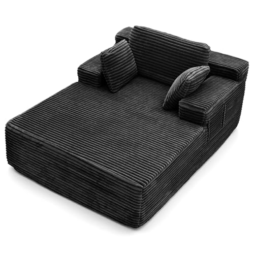 wisenook Boneless Chaise Lounge, 67" Oversized Chaise Lounge Chair Indoor