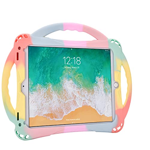 TopEsct Kids Case for iPad 6th/5th Gen, iPad Air/Air 2 & iPad Pro 9.7 inch, Built-in Handle Stand Comes with a Strap