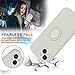 13peas Silicone Case for iPhone 14 Antique White | 2022 Released, with Ring, 360Ã‚°rotatable, Kickstand Cover, Support Magnetic Car Mount, Protective Cover, with Strap Lanyard