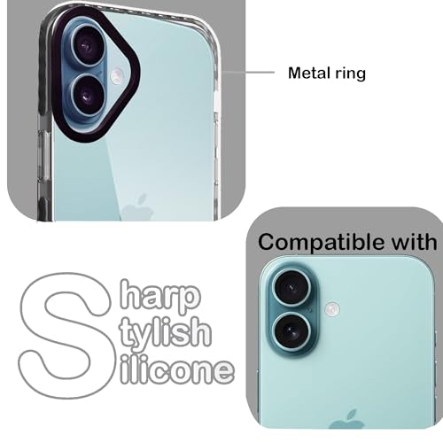 A rtistque Ultra Stylish Back Cover Case for iPhone 16 | Premium Shockproof TPU | Protective Design | iPhone 16 Back Cover - Black