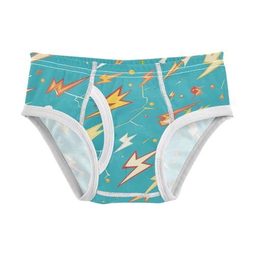 KLL Vintages Lightning Bolts Toddler Boys Comfort Briefs Breathable Undies