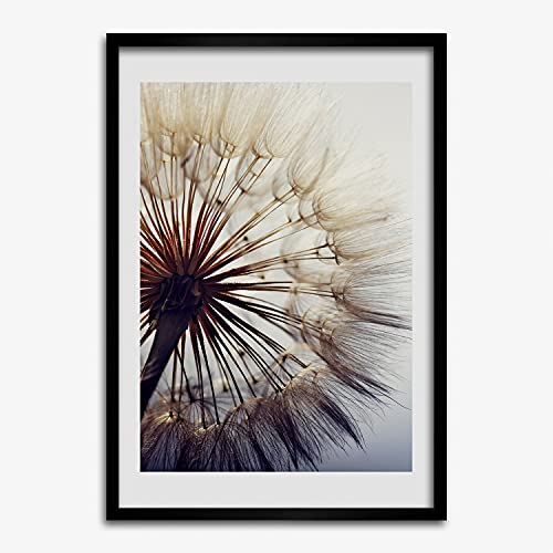 Cadre MDF 50x70 cm Tulup avec photo de pissenlit pour décoration murale
