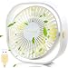 SmartDevil Small Personal USB Desk Fan,3 Speeds Portable Desktop Table Cooling Fan Powered by USB,Strong Wind,Quiet Operation,for Home Office Car Outdoor Travel (Natural White)