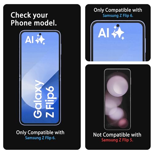 Image of FIRST MART Front and Back Screen Protector for Samsung Galaxy Z Flip 6 / Z Flip6 with Installation Kit | TPU Ultra Thin Membrane, Scratch-Resistant, Bubble-Free| Edge to Edge Coverage | Crystal Clear