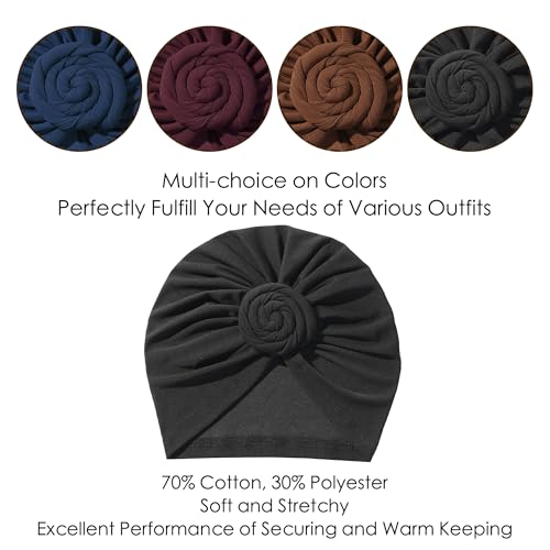 Image of KYNARI Turban Head Wraps for Women, Pretied Stretch Bonnet Hair Wrap