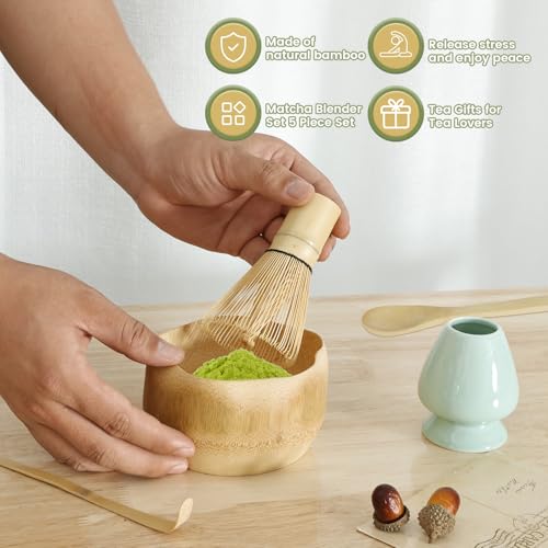 Set de té matcha japonés 5 piezas para principiantes miniatura 2