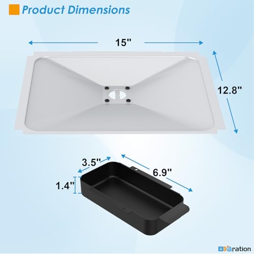 Image of G325-5701-W1 Grease Tray with Catch Pan for Charbroil Performance 2 Burner 463630021 463660421 463630422 463660021 463655021, Drip Pan for Charbroil Grease Tray Replacement