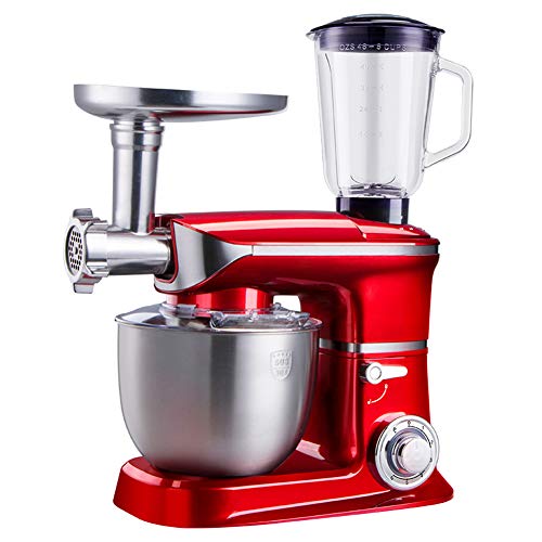 Küchenmaschine Multifunktions, Standmixer, Mixer, Zerkleinerer, Entsafter, Zitruspresse, Multi Mixer mit Knethaken, Häcksler, 5 Liter