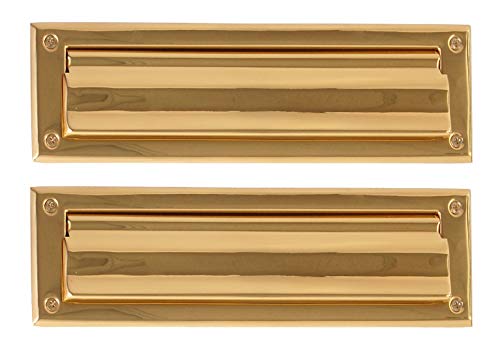 BRASS Accents A07-M0010-PVD Mail Slot, 3 5/8" x 13", Lifetime Polished Brass