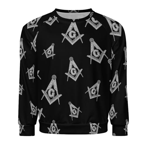 Freemasonry Sign Men's Crewneck Sweatshirt Pullover Long Sleeve Casual Tops4