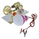 * Theorie - Ähnlich wie bei Verbrennungsmotoren: Die brennende Alkohollampe liefert Wärmeenergie, um die Expansion des Gases im Inneren zu bewirken, dann erhöht sich die molekulare innere Energie des Gases und wirkt stark auf das Schwungrad. Mit Hilfe der Schwungräder wird Wärmeenergie in mechanische Arbeit umgewandelt