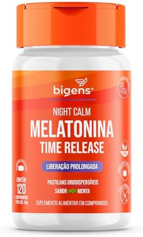 Night Calm Melatonina Time Release, 120 comprimidos, Biogens, Big...