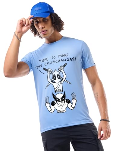 T-shirt graphique Bewakoof bleu marine en taille M pour homme