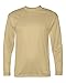 Buy Cool Shirts 100% Polyester Moisture Wicking Performance Long Sleeve Shirt Vegas Gold Med