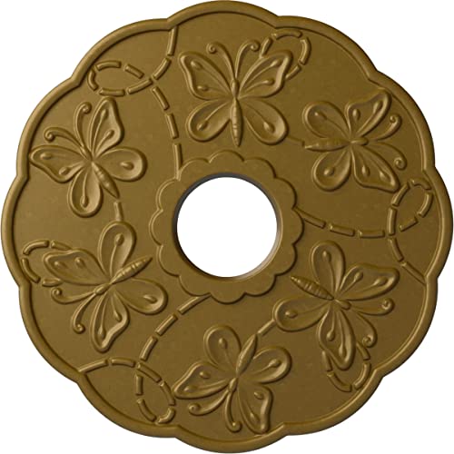 Image of Ekena Millwork CM17TSGLSDecorative Ceiling Medallions Modeled After Original Historical Patterns & Designs, Gold