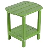 nalone Adirondack Side Table 16.5" Outdoor Side Table HDPE Plastic Double Adirondack End Table Small