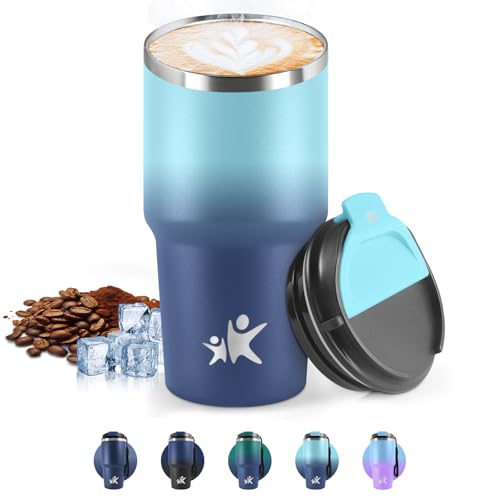 HoneyHolly Termo Cafe 600 ML, Reutilizables, Vaso Termico Cafe Antigoteo para Coche, Acero Inoxidable 304, Taza Termica Para Llevar, Termo Café Hermético para Café Frío y Caliente, Leche y Té