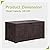 Greesum 120 Gallon Outdoor Storage Box with Lock - Woodgrain Plastic Deck Box, Reinforced Lid & Heavy Duty Design, Easy Assembly for Garden, Patio, Lawn, Dark Brown