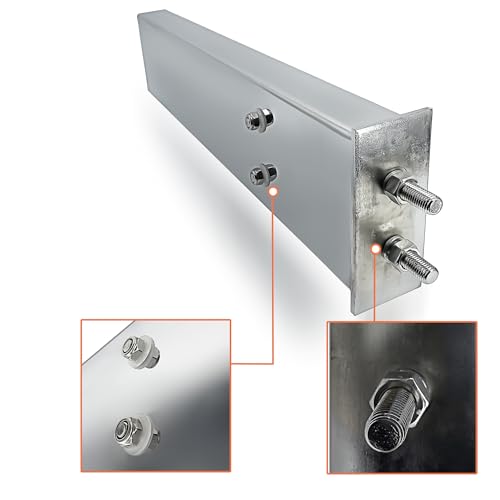 Image of TORQUE Mud Flap Hanger for Semi Trucks 2-1 /2 inch Bolt Spacing 30 inch Chrome, 4 inch Light Cutouts, Lights NOT Included, Spring Loaded, Straight, Light Bar Tail Light (TRMFH309 + TRMFHREFS24)