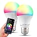 Produktbild B.K.Licht I 2er Set LED E27 Wi-Fi Lampen I Kompatibel mit Alexa I 2x 9 Watt I 2x 806 Lumen I RGB I CCT I Dimmbar I App- Sprachsteuerung I iOS & Android I WLAN Glühbirne I Smartes Leuchtmittel