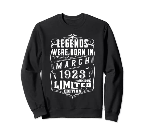 Cumpleaños Marzo 1923 Edición Limitada Regalo March 1923 Sudadera