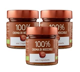 3X Crema di Nocciole Tostate Pura al 100% Biologica 175g