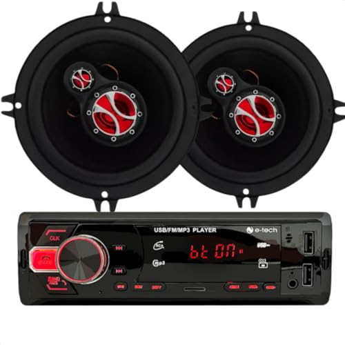Kit de Som Automotivo First Option + Par Alto Falante Foxer 6 Polegadas 120 Watts Rms, Tnt Full