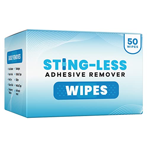 New Sting-Less Adhesive Remover Wipes | Bandage Adhesive Remover For Skin | Medical Adhesive Remover Wipes | Removes Bandages, Medical Tape, & Skin Adhesive Remover | Stoma Wipes | 50 Wipes #TOP1